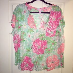 Duval linen top in Beach Walk